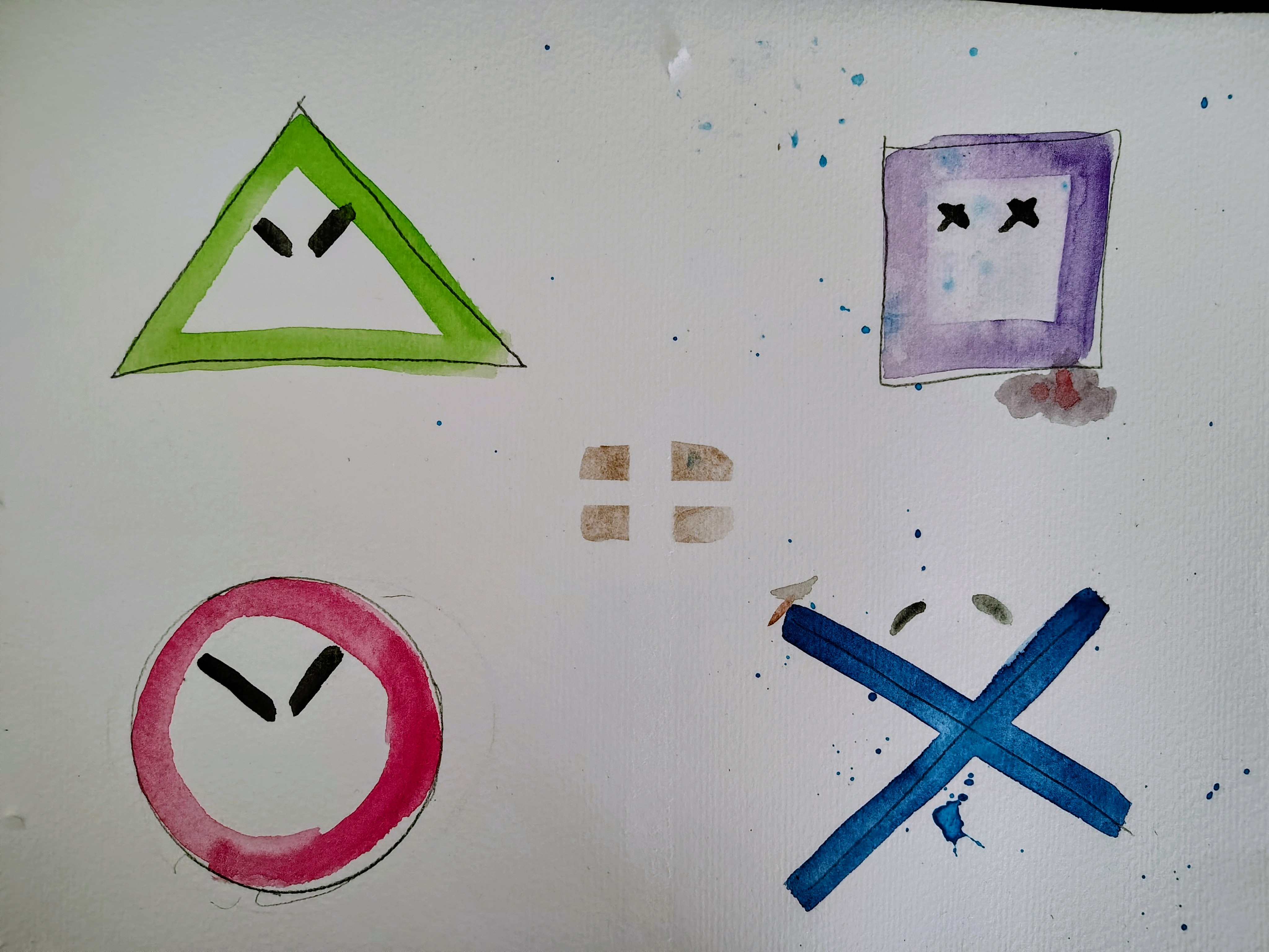 Watercolor painting: Copyright Neutral Shapes